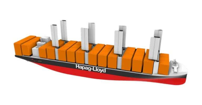 Hapag-Lloyd Explores Wind-Assisted Propulsion For 4500 TEU Box Ship